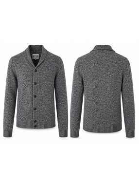 Converse One Star Button Up Cardigan Sweater Men’s L Blue Grey Cotton Blend